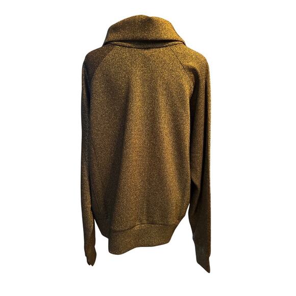 Spanx Air Essentials Shine Half Zip. Very Black/Gold. NWT. Size 1X - Picture 2 of 8